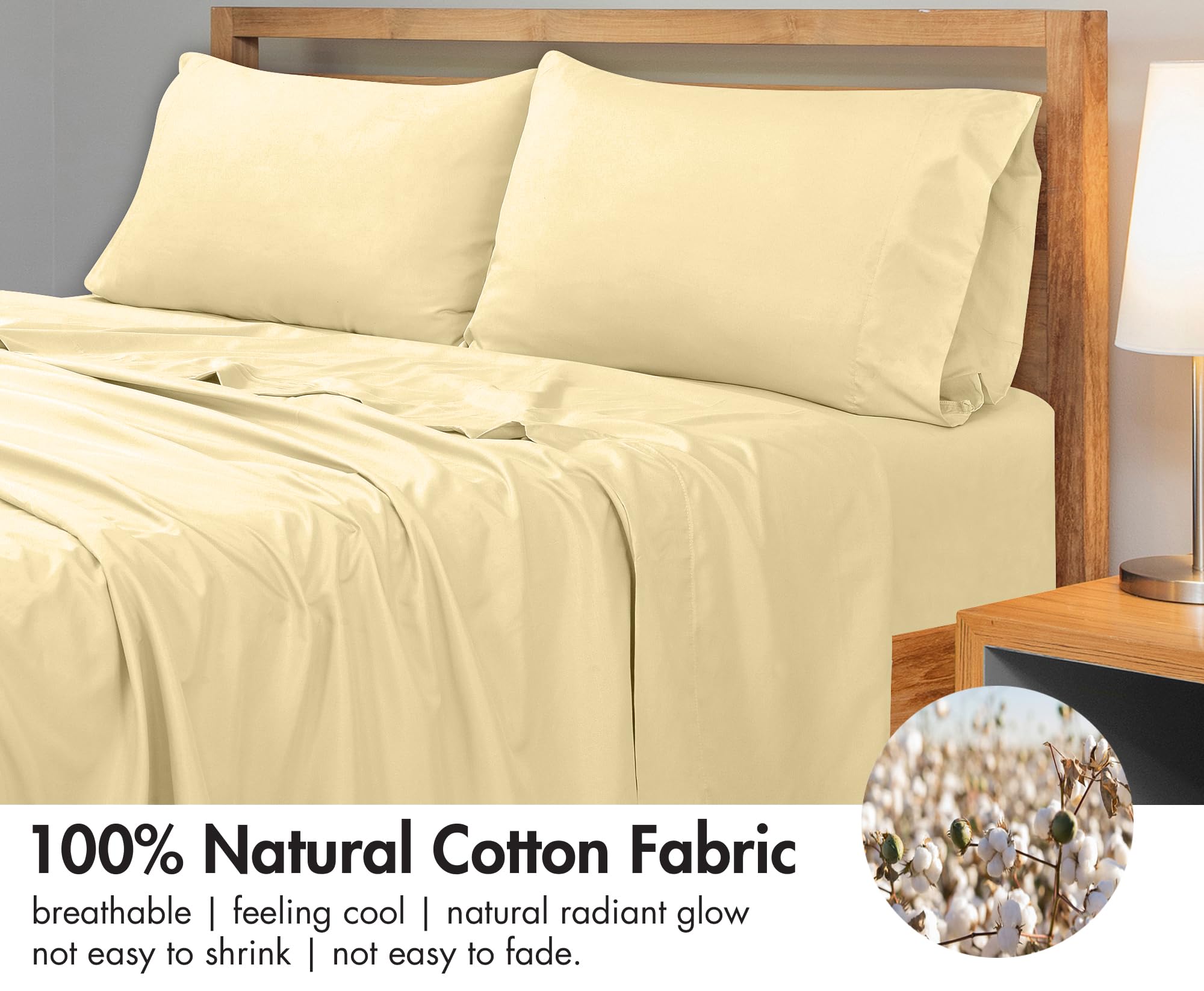 Royale Linens 300 Thread Count 100% Long Staple Combed Cotton Flat She