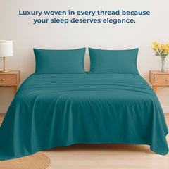 200TC cotton flat sheet Teal - image 6