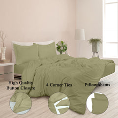 Button duvet cover Sage Green image 3