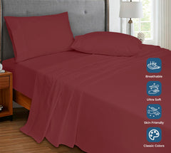 200TC cotton flat sheet Red - image 4