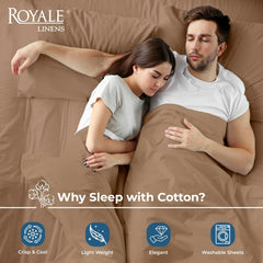 200TC cotton flat sheet Chocolate - image 3