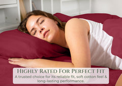 144TC cotton fitted sheet Red