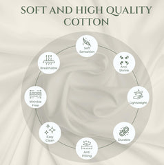 144TC cotton flat sheet Ivory