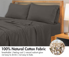 Royale Linens 300 Thread Count 100% Long Staple Combed Cotton Flat Sheet - Super Soft - Top Sheet - Breathable, Cool & Crisp Percale Flat Sheet Only
