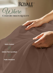 144TC cotton flat sheet Chocolate