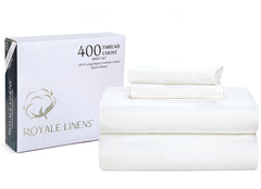 400TC sheet set Signature White image 1