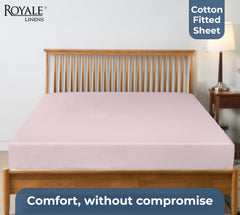 200TC cotton fitted sheet lavender