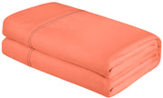 Royale Linens Flat Sheet Only - Brushed 1800 Microfiber - Ultra Soft & Breathable - Wrinkle & Stain Resistant - Hotel Quality Flat Sheet Sold Separately - Top Sheet For Bed - ( Coral)