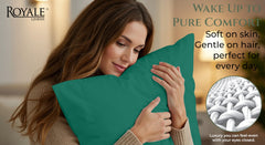 144TC cotton pillowcases Hunter Green