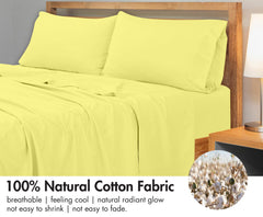 Royale Linens 300 Thread Count 100% Long Staple Combed Cotton Flat Sheet - Super Soft - Top Sheet - Breathable, Cool & Crisp Percale Flat Sheet Only