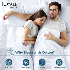 200TC cotton flat sheet White - image 3