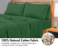 Royale Linens 300 Thread Count 100% Long Staple Combed Cotton Flat Sheet - Super Soft - Top Sheet - Breathable, Cool & Crisp Percale Flat Sheet Only