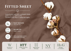 144TC cotton fitted sheet Chocolate