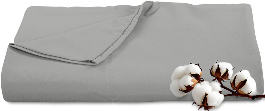 Royale Linens 300 Thread Count 100% Long Staple Combed Cotton Flat Sheet - Super Soft - Top Sheet - Breathable, Cool & Crisp Percale Flat Sheet Only