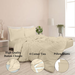Button duvet cover Sand image 4