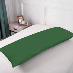 Royale Linens Body Pillow Cover - Double Brushed 1800 Microfiber - 20"x54" with Hidden Zipper Closure - Wrinkle & Fade Resistant - Super Soft Body Pillowcase 2 Pack (Hunter Green, Pack of 2)