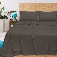 Royale Linens 300 Thread Count 100% Long Staple Combed Cotton Flat Sheet - Super Soft - Top Sheet - Breathable, Cool & Crisp Percale Flat Sheet Only