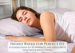 144TC cotton fitted sheet Lavender