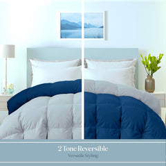 Royale comforter Navy & Silver