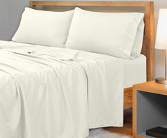 Royale Linens 300 Thread Count 100% Long Staple Combed Cotton Flat Sheet - Super Soft - Top Sheet - Breathable, Cool & Crisp Percale Flat Sheet Only