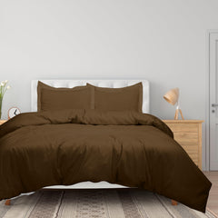 ROYALE LINENS White Duvet Cover - Duvet Cover Set - 3 Piece Double Brushed Duvet Covers with Zipper Closure, 1 Duvet Cover and 2 Pillow Shams