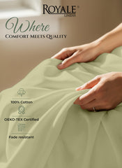 144TC cotton flat sheet Sage Green
