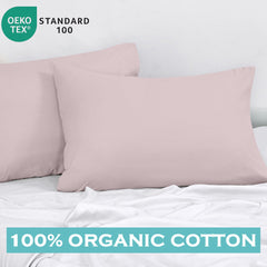 ROYALE LINENS 300 thread Count 100% Long Staple Combed Cotton Pillowcases Set Of 2 - Ultra Soft - Queen Bed Pillow Cover - 20"x30" - Breathable, Cool & Crisp Percale White Pillow Cases