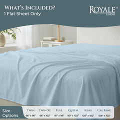 400TC cotton flat Caribbean Blue