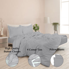 Button duvet cover Silver image 4