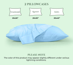 144TC cotton pillowcases Lake Blue