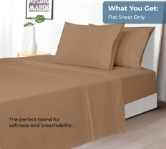 200TC cotton flat sheet Chocolate - image 5