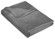 400 Thread Count 100% American Grown Cotton Flat Sheet - Cooling Sheets - Sheets - Luxury Sateen Weave - Flat Sheet Sold Separately - Grey Flat Sheet Only ( Spanish Slate)