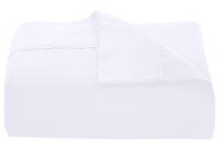 Royale Linens Queen Size Flat Sheet Only - Brushed 1800 Microfiber - Ultra Soft & Breathable - Wrinkle & Stain Resistant - Hotel Quality Flat Sheet Sold Separately - Top Sheet For Bed - (Queen, White)