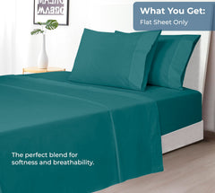 200TC cotton flat sheet Teal - image 5