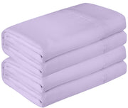 Royale Linen 2 Pack Bulk Flat Sheet - Top Sheet - Soft 1800 Microfiber - Wrinkle & Stain Resistant - for Hotel, Massage Table, Hospital, Dorm - Flat Sheet Sold Separately (Lavender)