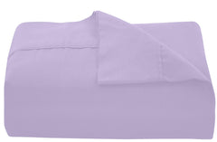 Royale Linens Queen Size Flat Sheet Only - Brushed 1800 Microfiber - Ultra Soft & Breathable - Wrinkle Resistant - Hotel Quality Flat Sheet Sold Separately - Top Sheet for Bed - (Queen, Lavender)