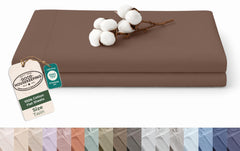144TC cotton flat sheet Chocolate