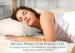 144TC cotton fitted sheet Cream