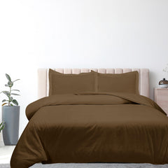 ROYALE LINENS White Duvet Cover - Duvet Cover Set - 3 Piece Double Brushed Duvet Covers with Zipper Closure, 1 Duvet Cover and 2 Pillow Shams