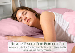 144TC cotton fitted sheet Pink