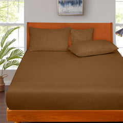 Royale Linens 100% Organic Cotton Percale Weave Super Soft Deep Pocket Bottom Sheets Elastic Sheet Fitted Sheets Only