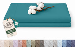 144TC cotton flat sheet Teal