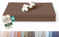 144TC cotton flat sheet Chocolate