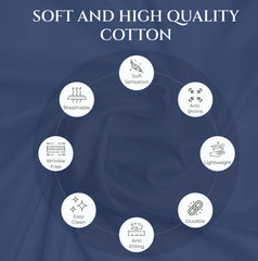 144TC cotton flat sheet Navy