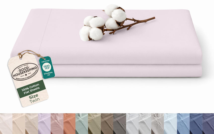 144TC cotton flat sheet Lavender
