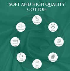 144TC cotton flat sheet Hunter Green