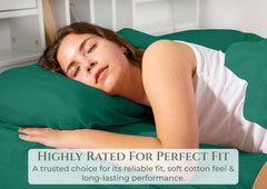 144TC cotton fitted sheet Hunter Green