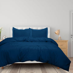 ROYALE LINENS White Duvet Cover - Duvet Cover Set - 3 Piece Double Brushed Duvet Covers with Zipper Closure, 1 Duvet Cover and 2 Pillow Shams
