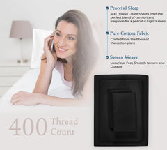 400TC sheet set Mid Night Black image 6