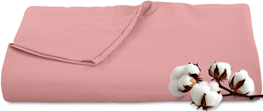 Royale Linens 300 Thread Count 100% Long Staple Combed Cotton Flat Sheet - Super Soft - Top Sheet - Breathable, Cool & Crisp Percale Flat Sheet Only